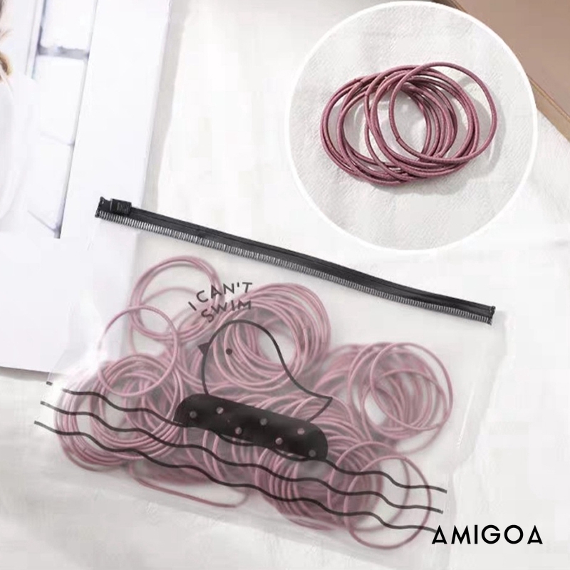 ✨✨Túi 100 sợi thun cột tóc Hàn Quốc du lịch siêu dễ thương
