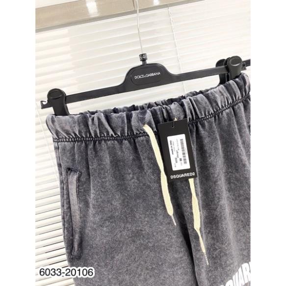 [Sẵn Hàng] Quần Ngố Dsq Nam Chất cotton Loang Xám Siêu Mát - Quần Đùi DSQ Nam Chữ in cao cấp