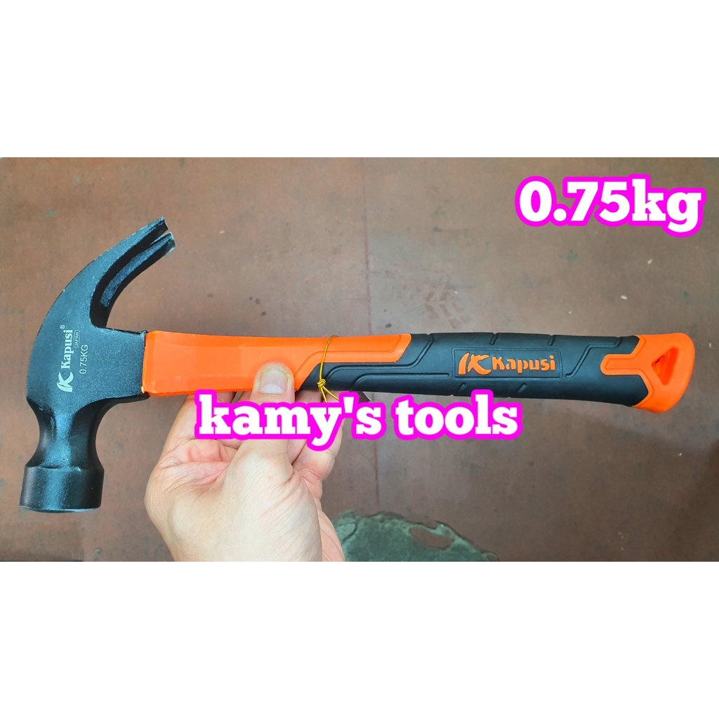 Búa nhổ đinh đóng đinh cán dài cao su Kapusi 0.25kg 0.5kg 0.75kg