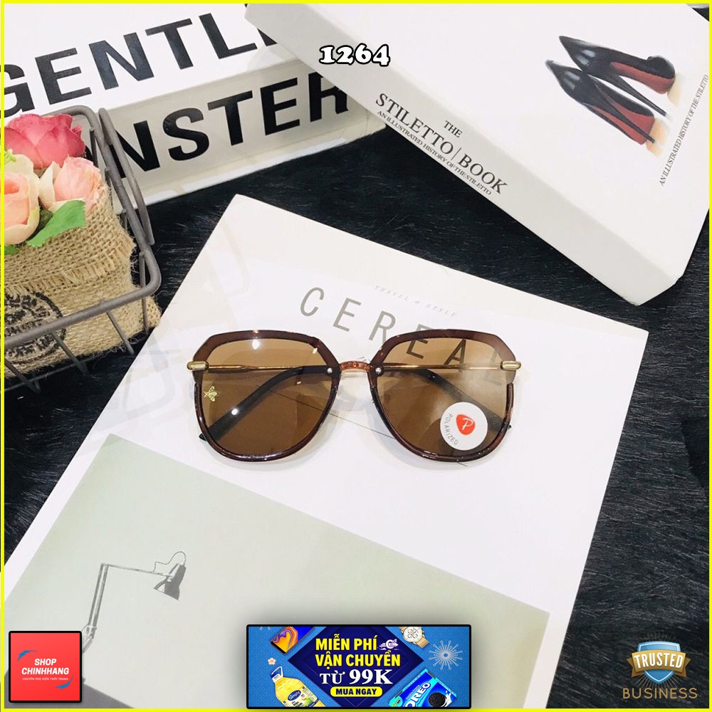 KÍNH MÁT NỮ THỜI TRANG GỌNG XI KIM LOẠI TRÒNG THUÔN ĐÍNH ONG CAO CẤP SH1264