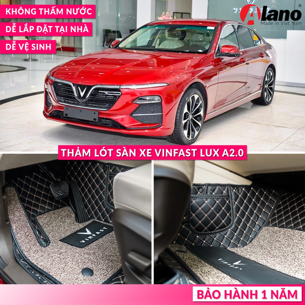 [Da 5D/6D Cao Cấp][Hình Thật] Thảm Lót Sàn Xe Ô Tô Vinfast Lux A2.0 - Chống Nước, Chống bẩn, Dễ Lắp, Bảo Hành 1 Năm