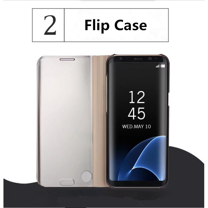 For Samsung J7 Prime/On7 2016 Flip Clear View Mirror Phone Case