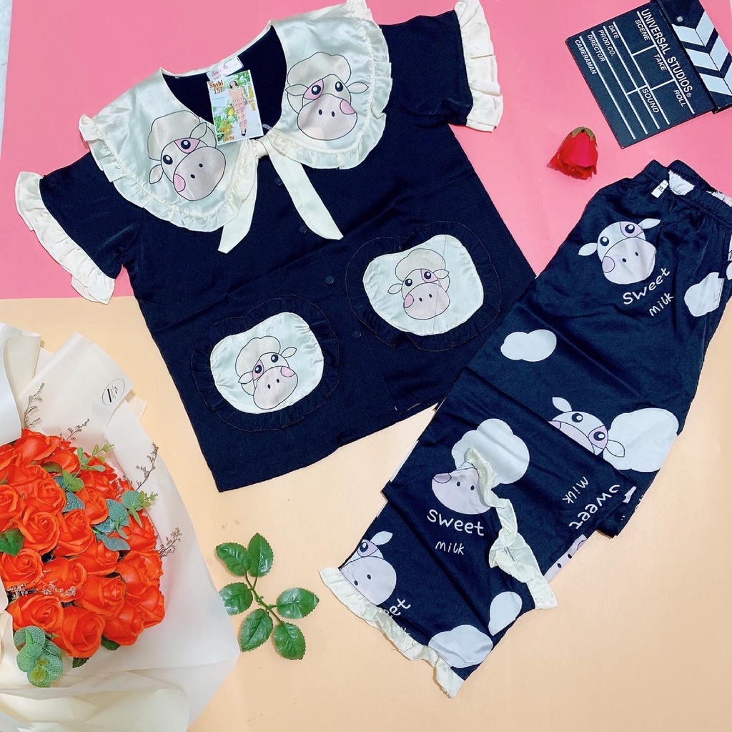 HÀNG CAO CẤP - [ Hot ] Bộ Pijama Dài Tiểu Thư Chất Lụa Latin Mặc Nhà Mịn Mát - Bộ Dài Siêu Xinh | BigBuy360 - bigbuy360.vn