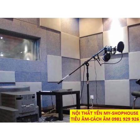 Tấm Nỉ tiêu âm,cách âm Cao cấp Acoustic Sonic Sợi Polyester. Kích thước 60*60cm/tấm Dày TC 9MM