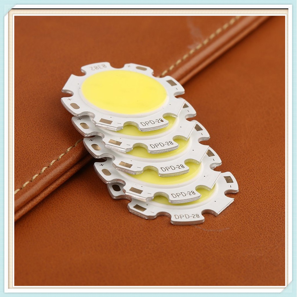 Chip Đèn LED COB 5 Cái DC 9-12V 3W Ánh Sáng Trắng Siêu Sáng