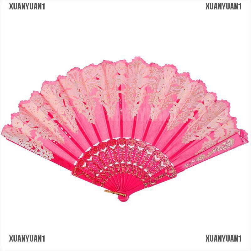 [XUANYUAN1] Quạt Hoa Cầm Tay Phong Cách Dân Tộc Trung Hoa Cho Tiệc Cưới