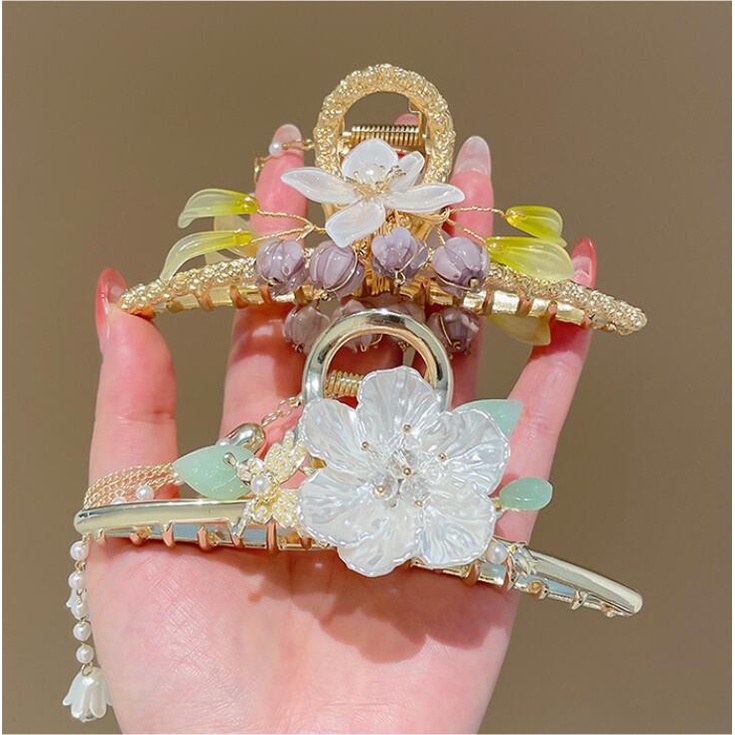 Kẹp Tóc Hình Hoa Đính Ngọc Trai Giả Thời Trang Nữ