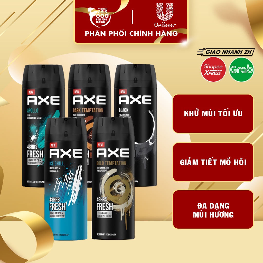 Xịt Khử Mùi Toàn Thân Cho Nam AXE Deodorant Bodyspray