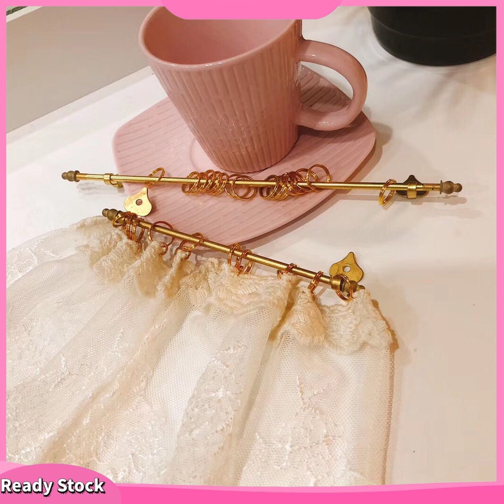 Wis| 1 Bộ Thanh Treo Rèm Cửa Chống Mòn Cho Nhà Búp Bê Tỉ Lệ 1:12