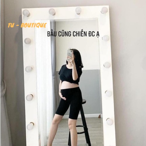 Quần legging lửng đùi nữ ngố mặc nhà, Quần legging nâng mông cạp cao siêu co giãn ( B02 ) | BigBuy360 - bigbuy360.vn