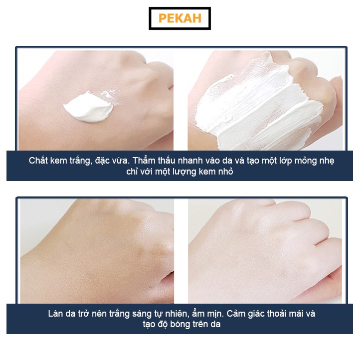 [Mã BMLT30 giảm đến 30K đơn 299K] Kem Dưỡng Trắng Nâng Tone Da PEKAH Melting Snow Whitening Cream 50ml