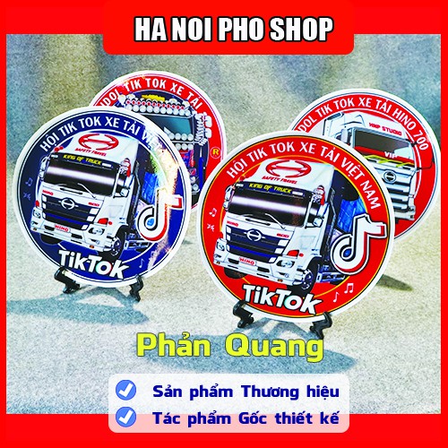 04 Tem Xe Tải HINO 500, Đầu Kéo 700, Logo TikTok Xe Tải Phản Quang - HNP Studio Shop