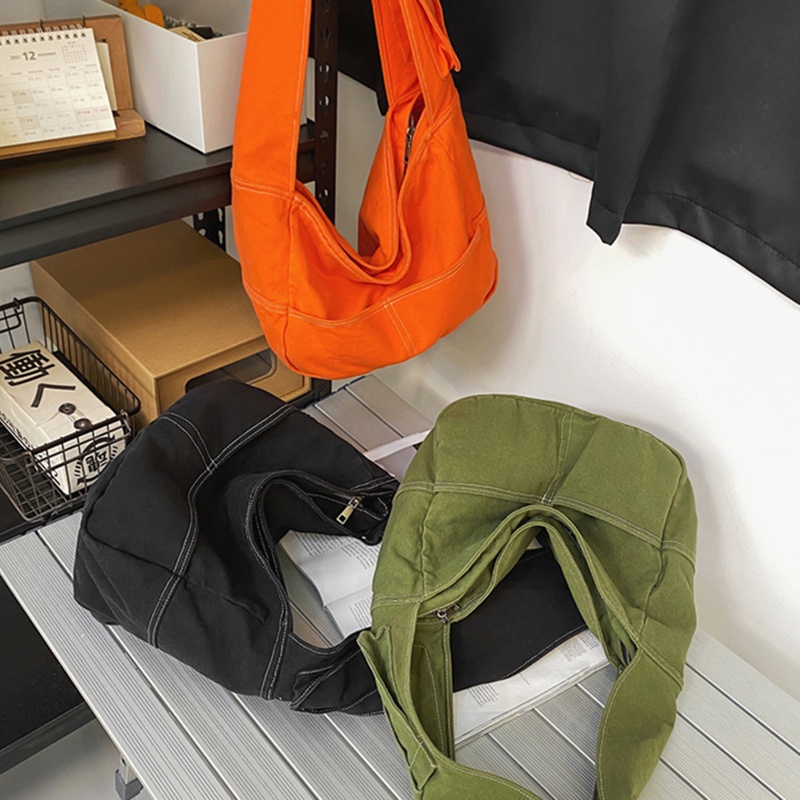 Túi xách canvas IELGY sức chứa lớn phong cách đơn giản thời trang cho nữ