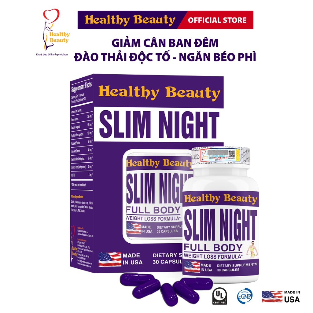 Bộ Đôi Giảm Cân An Toàn Hiệu Quả Slim Day &amp; Slim Night Healthy Beauty
