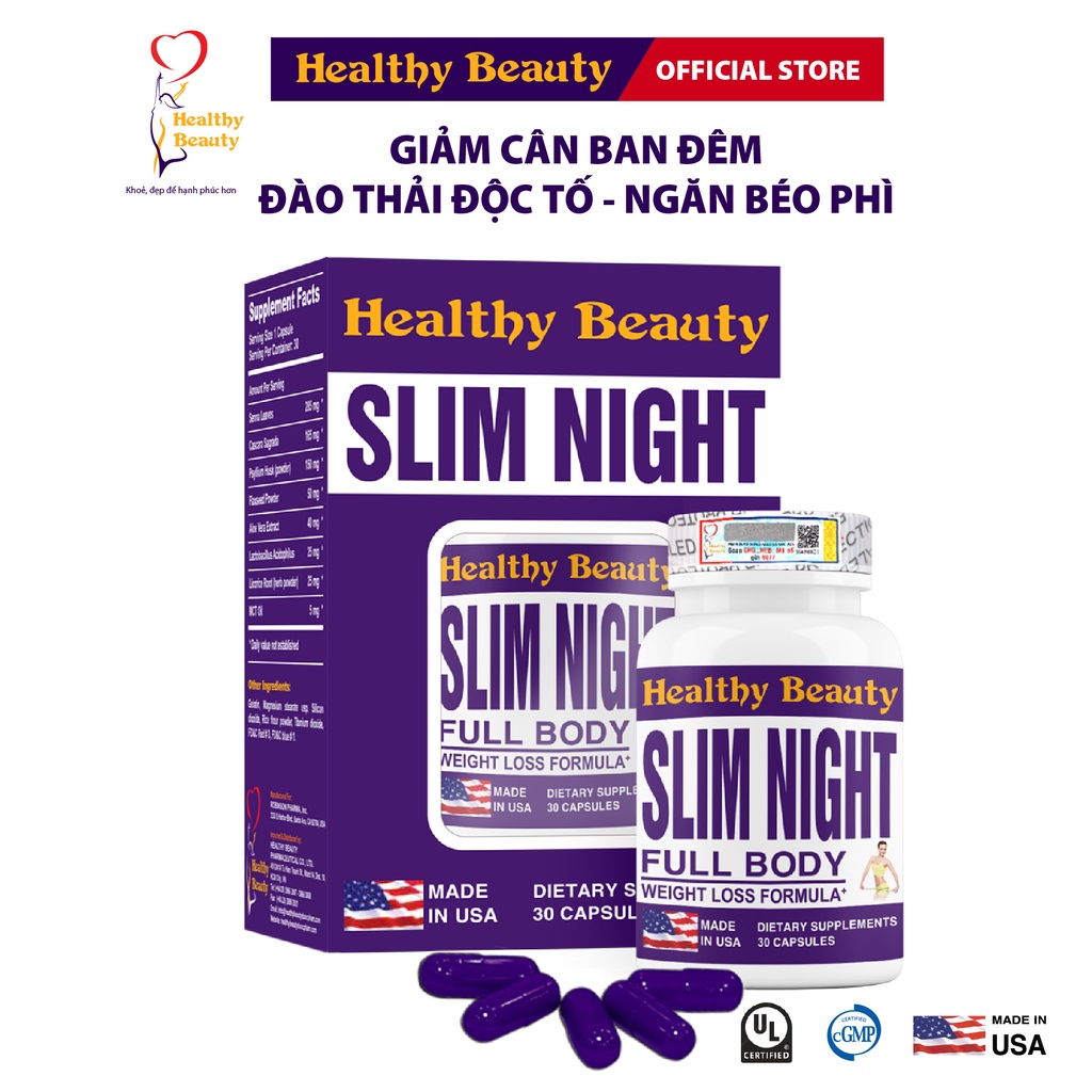 Bộ Đôi Giảm Cân An Toàn Hiệu Quả Slim Day & Slim Night Healthy Beauty