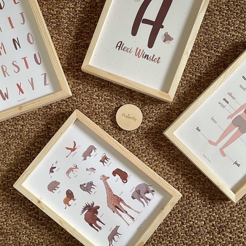 Tranh Vải Bạt Treo Tường Tông Nâu Phong Cách Boho Trang Trí Nhà Cửa