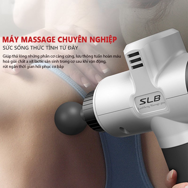 [Hàng Chính Hãng] Máy Massage Cầm Tay, Súng Massage Cầm Tay Chân Lưng -Giảm Mỡ, Giảm Nhức Mỏi, Căng Cơ