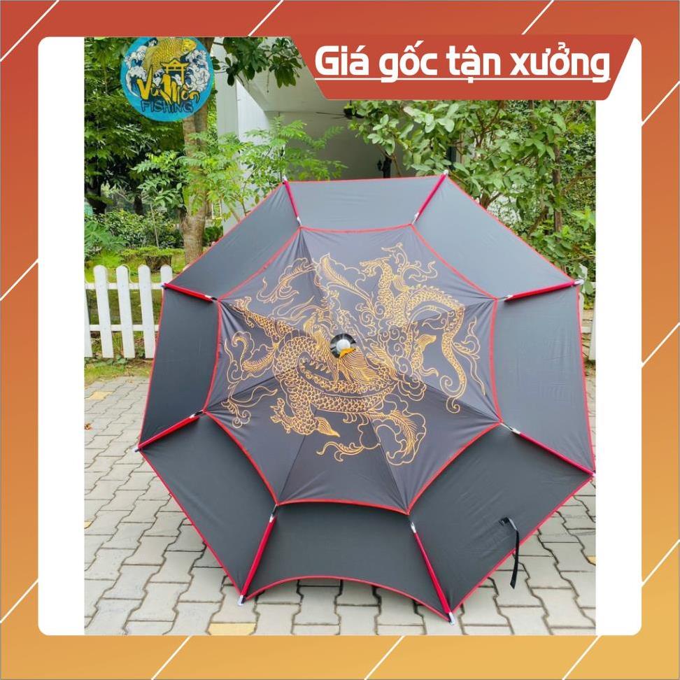 sale Ô Dù Câu Cá 2 Tầng Hoạ Tiết Kim Long| ô 2m2- 2m4 cao cấp- Vũ Môn fishing