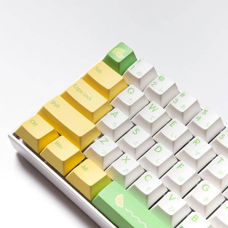 Lemon Keycap CHERRY Profile Dye-Sublimation 139 Phím Keycaps PBT dày cho Bàn phím cơ MX Switch
