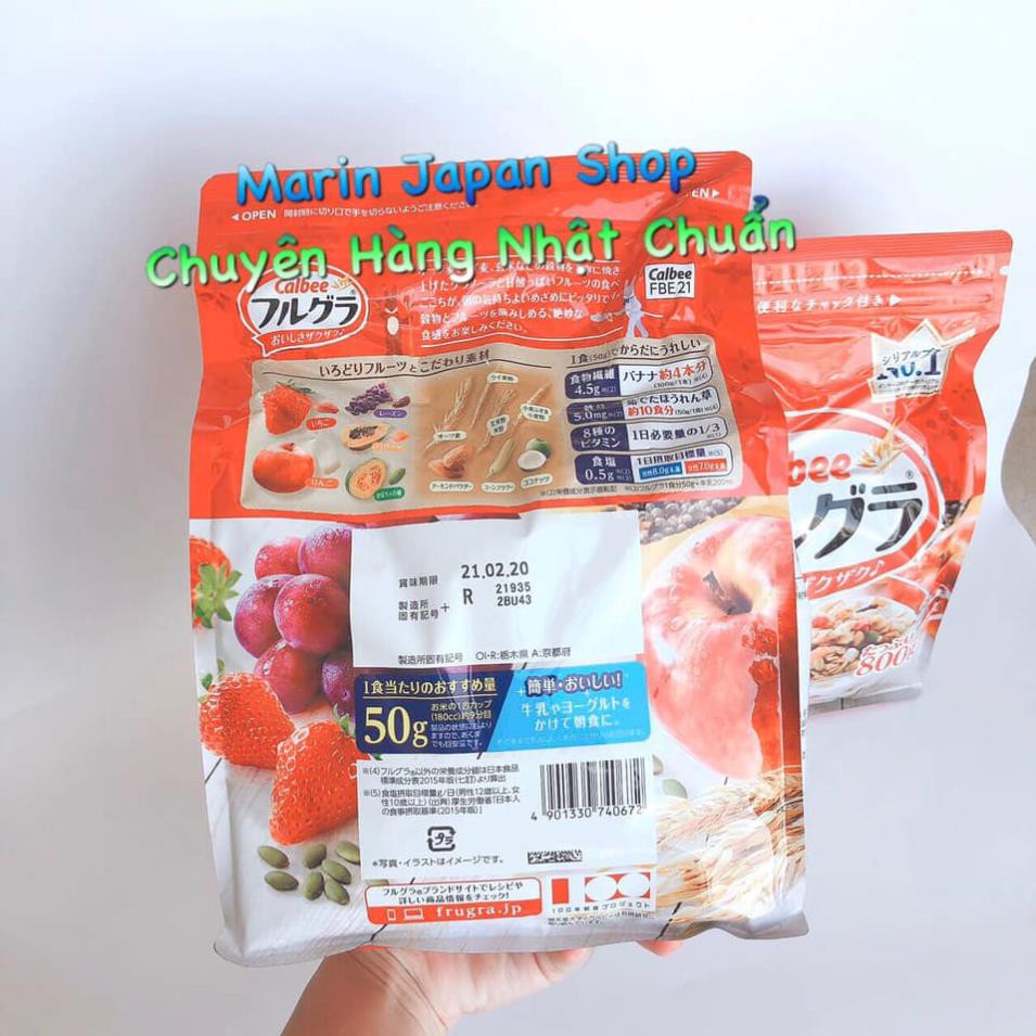 (Bán lẻ 50gr vs 100gr) Ngũ Cốc Sấy Khô Calbee nội địa Nhật Bản 800g