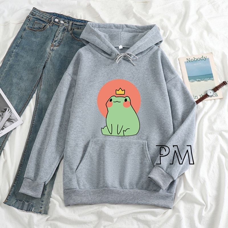 Áo hoodie ếch vòng tròn cảm PM13