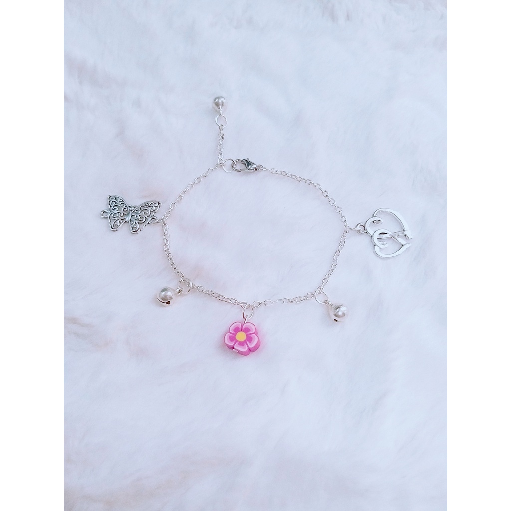 Set 10 vòng tay dây xích mix hình đất sét cute : 10 vòng giá 7,5k / vòng