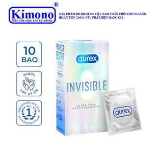 Bao cao su Durex Invisible Extra Thin Extra Sensitive 10 bao / hộp