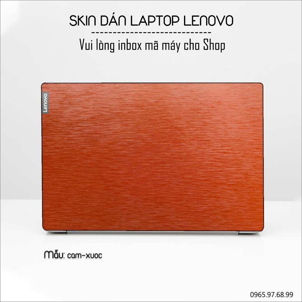 Skin dán Laptop Lenovo màu cam xước