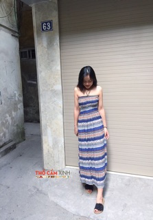 Váy maxi thổ cẩm👗XẢ KHO 55k❗️