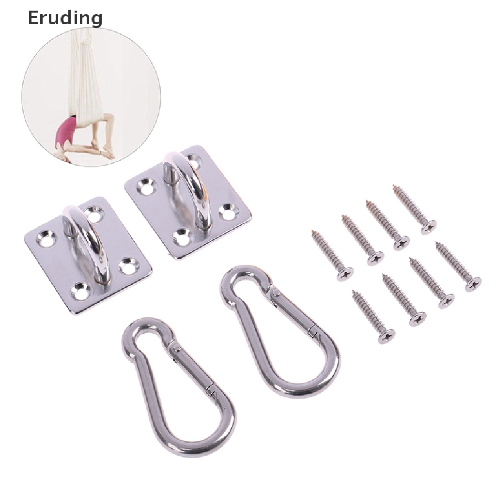 Bộ 2 móc treo võng hình chữ U bằng thép không gỉ kèm phụ kiện