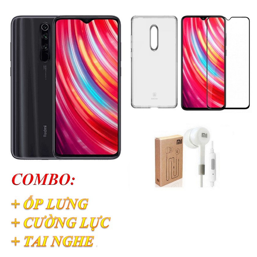 Điện thoại Xiaomi Redmi Note 8 Pro 6GB 64GB + Cường lực + Ốp lưng + Tai nghe - nhập khẩu | BigBuy360 - bigbuy360.vn