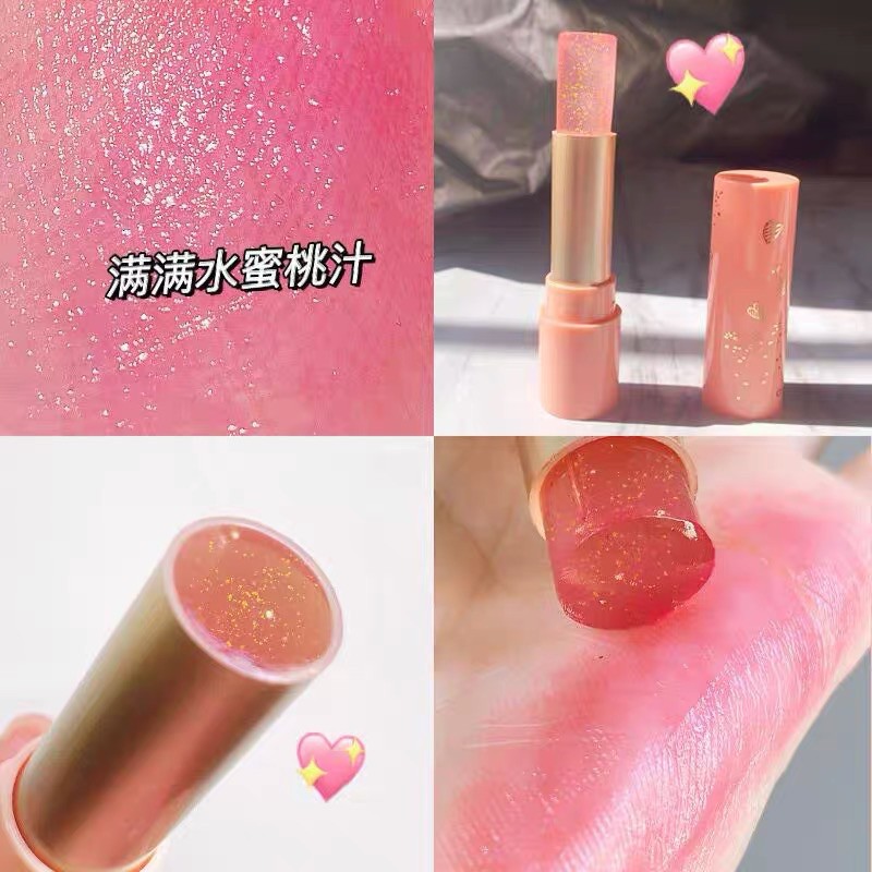 Son Dưỡng Hồng Môi Tự Nhiên Đào KISS BEAUTY PEACH Son Dưỡng Chống Nứt Nẻ Môi Son Lót Đầy Môi Rắc Vàng Nội Địa Trung | BigBuy360 - bigbuy360.vn