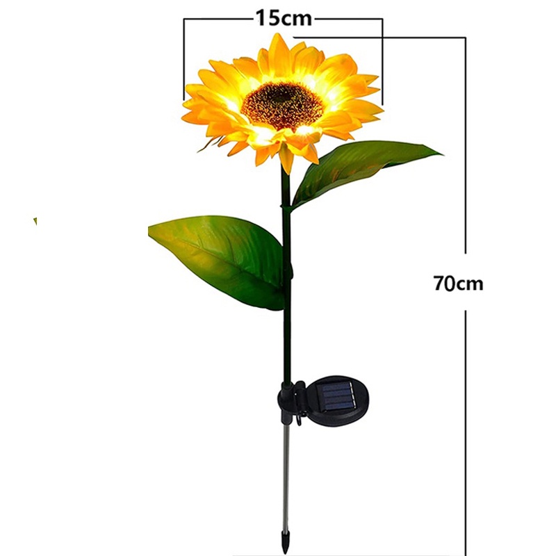 [Hàng sẵn sàng&amp;COD] Đèn LED năng lượng mặt trời sân vườn với Cây hướng dương cho vườn nhà và trang trí lối đi trong sân