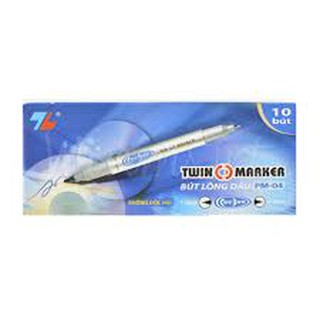 10 Bút dạ kính 2 đầu Pm 04- Bút lông dầu Thiên Long PM04