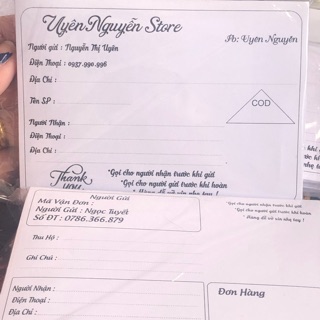 Phiếu giao - phiếu ship - con dấu cho khách 1kg5