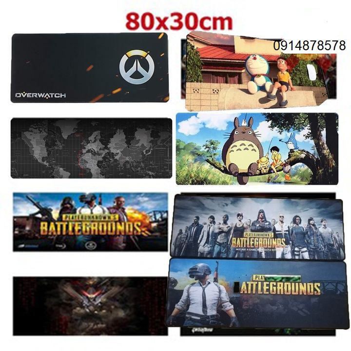 Lót chuột cỡ lớn Pubg Overwatch …  Bo viền – Bàn di chuột size to 70x30cm