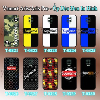 Ốp lưng Vsmart Aris/ Aris Pro dẻo đen hình Supreme
