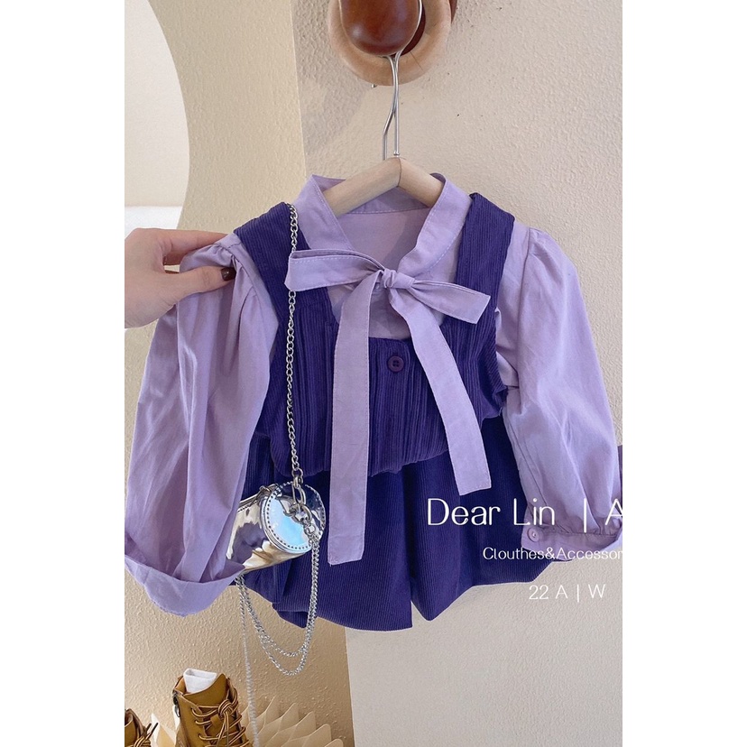 ✨Đốm✨ Set Đồ Thời Trang Mùa Thu 2022 Gồm Áo Ba Lỗ Và Quần Short Phong Cách Mới Cho Bé Gái
