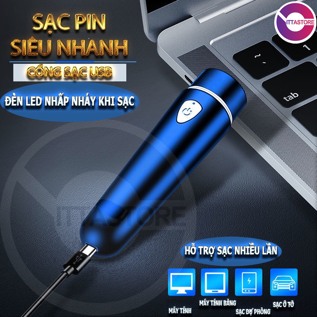 Máy cạo râu Mini FEIHONG đa năng nhỏ gọn, lưỡi kép, tiết kiệm pin sạc điện USB, cạo lông mặt vùng kín dành cho Nam Nữ M9