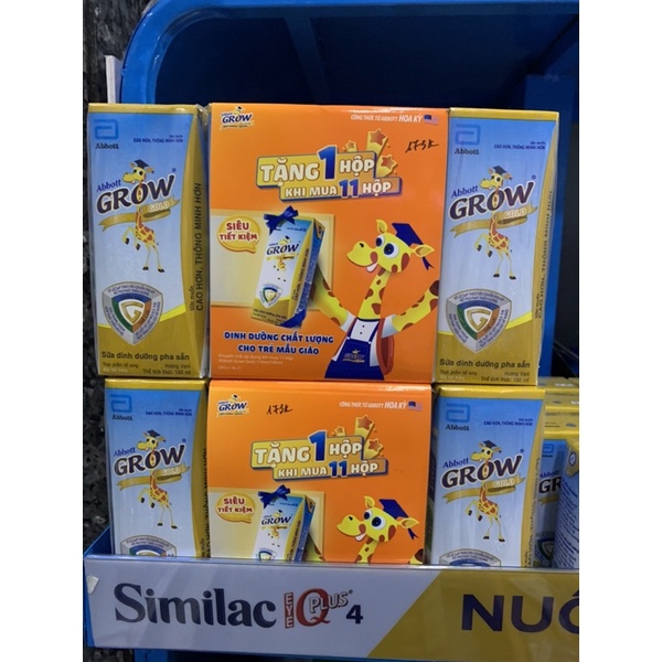 3 lốc 12 hộp Sữa hươu cao cổ Abbott Grow Gold 180ml Vani - Ca Cao