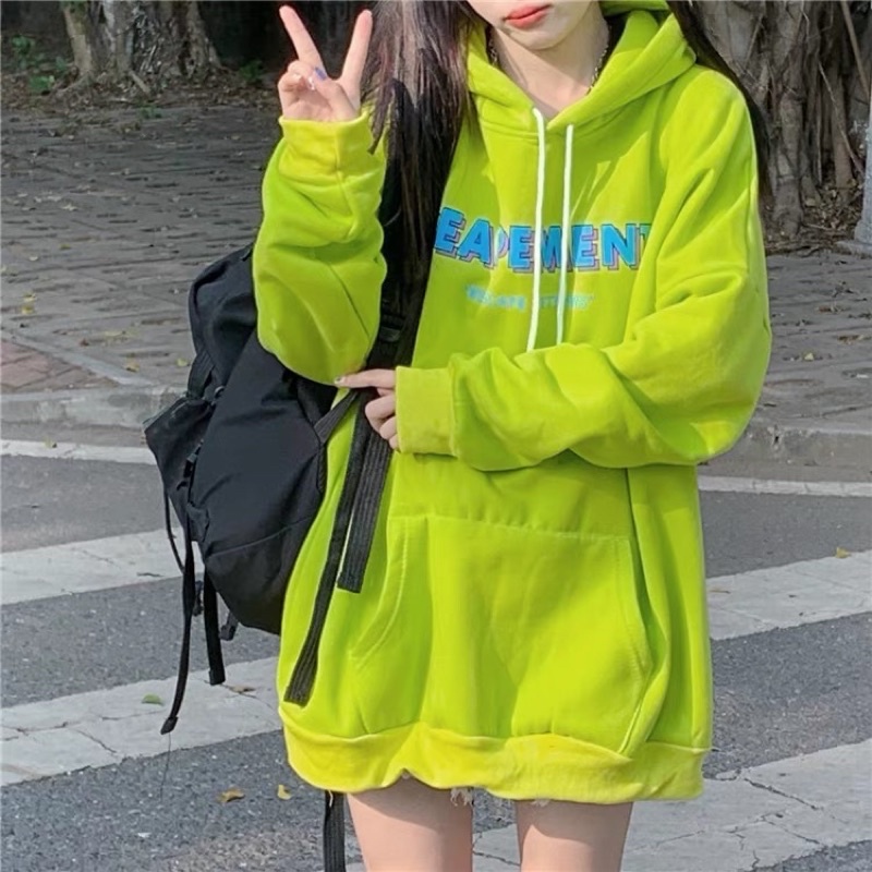 [SẴN] Áo hoodie màu xanh neon, áo nỉ có mũ màu xanh neon | BigBuy360 - bigbuy360.vn