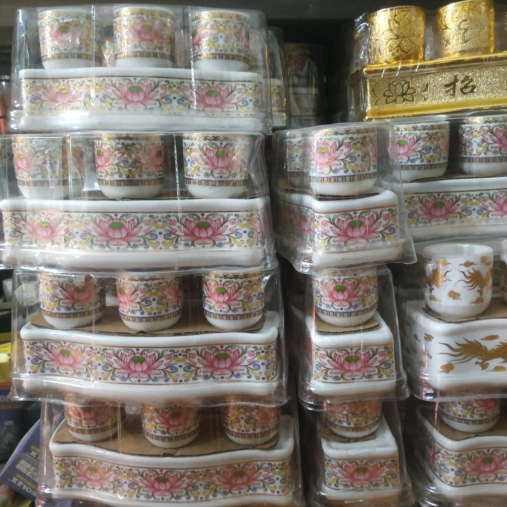 Bộ chung nước cúng_chén nước thờ cúng