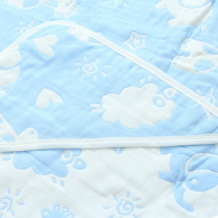 Chăn cotton cao cấp 6 lớp kèm áo choàng cho bé HCHANA-6L