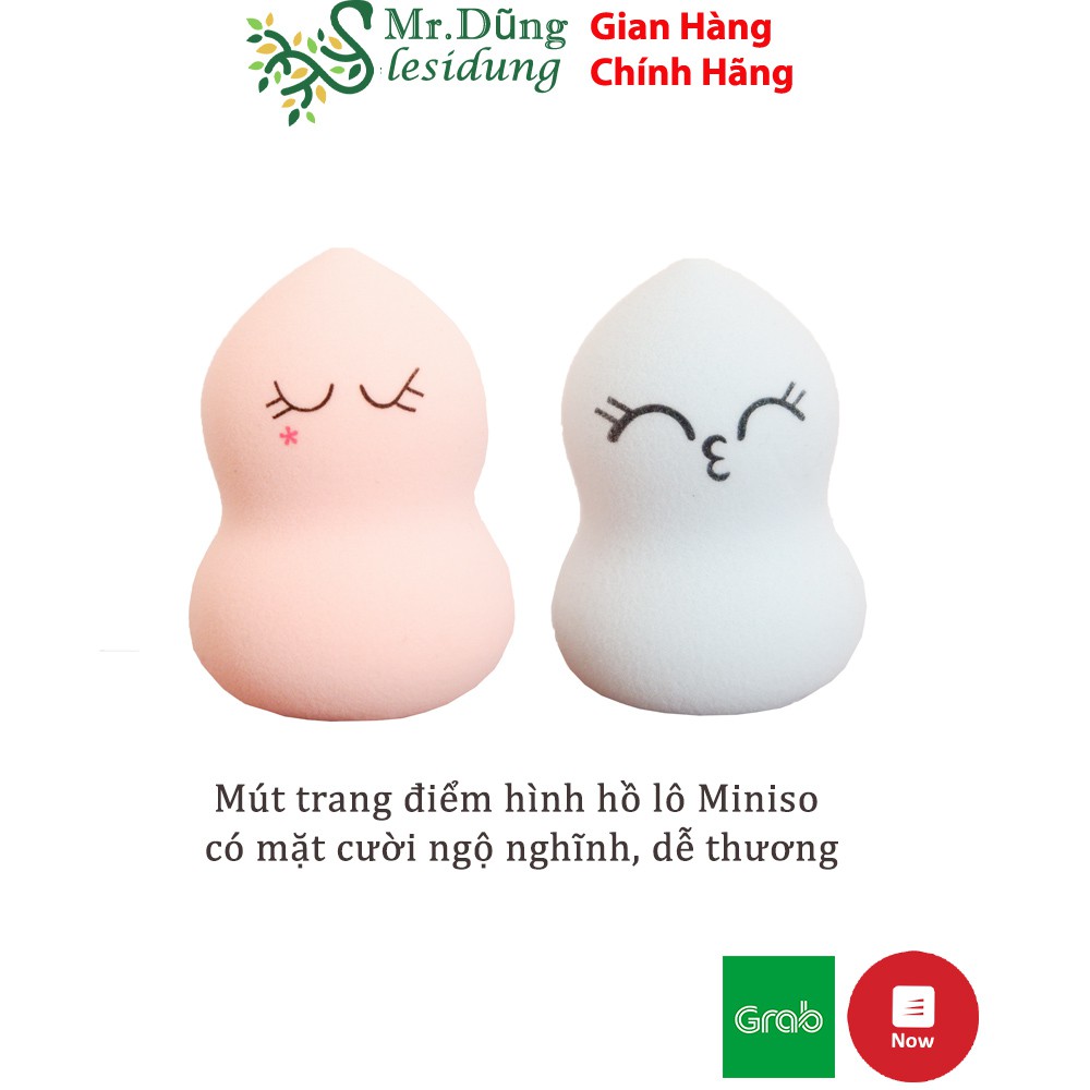 Combo 2 bông mút trang điểm hồ lô Miniso có hình mặt cười xinh xắn, dễ thương NCC Mr Dũng - lesidung