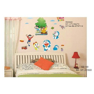 Decal trang trí phòng cho bé hình doremon..