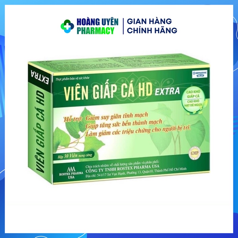 Viên giấp cá Hd extra - Hộp 30 viên
