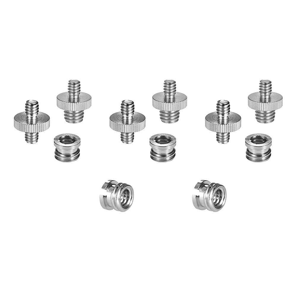 Bộ 11 ốc nối 2 đầu 1/4" 3/8" dùng để gắn máy ảnh với giá đứng 3 chân