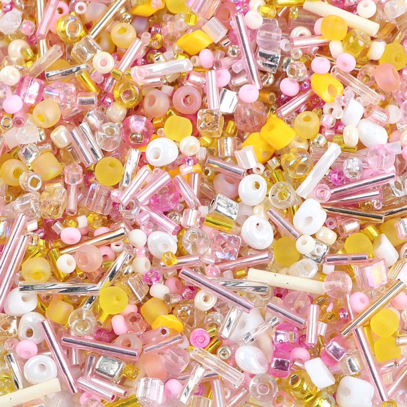 Túi 10g / Gói 32 Hạt Thủy Tinh Pha Lê Nhiều Màu Sắc Dùng Làm Trang Sức Thủ Công