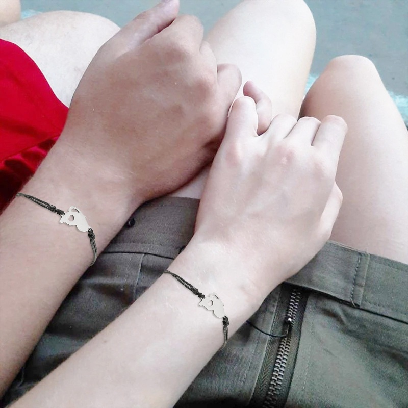 Arin Set 2 Vòng Tay Cắt Hình Trái Tim / Bướm Kèm Thẻ Hứa Cho Sinh Nhật Bạn Nữ / Bạn Gái / Trang Sức