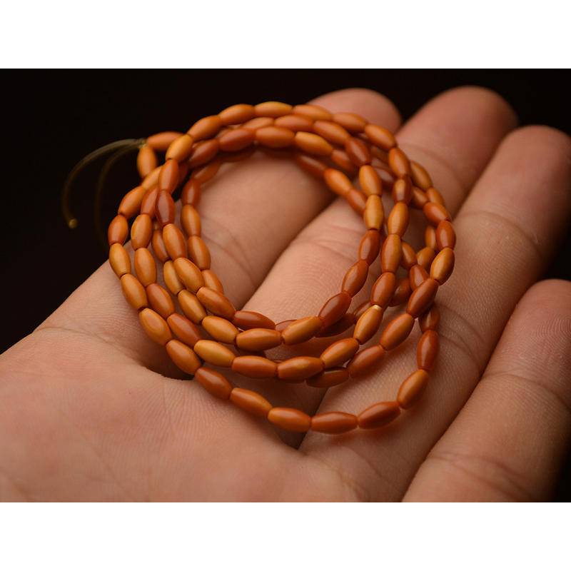 Vòng Tay Chuỗi 108 Hạt Gỗ Tre Phong Cách Phật Giáo Năm Mới